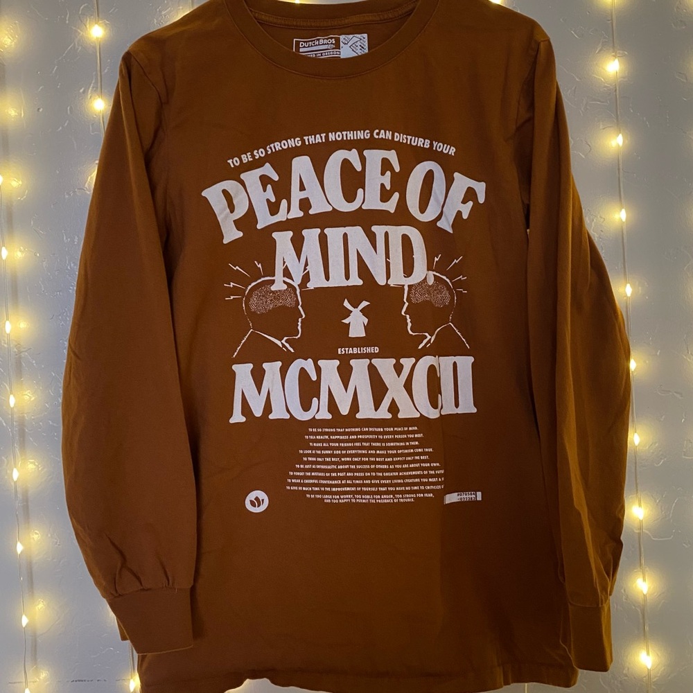Brown Dutch Bros Graphic long Sleeve Tee